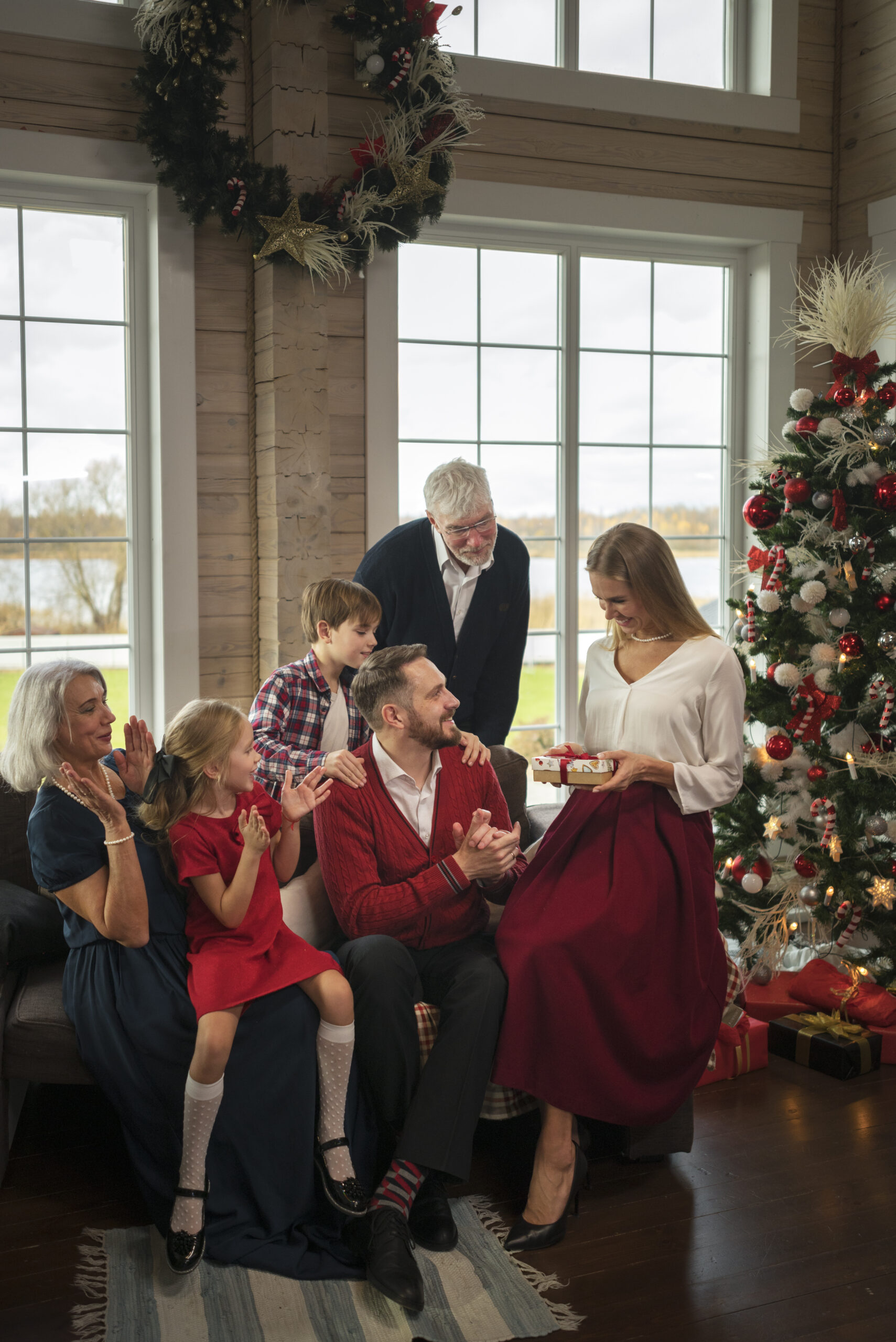 people enjoying festive christmas gathering scaled